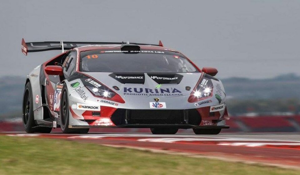 Aleksander Schjerpen i sin Lamborghini Huaracan Super Trofeo. (Foto: Petr Frýba/24hseries.com)