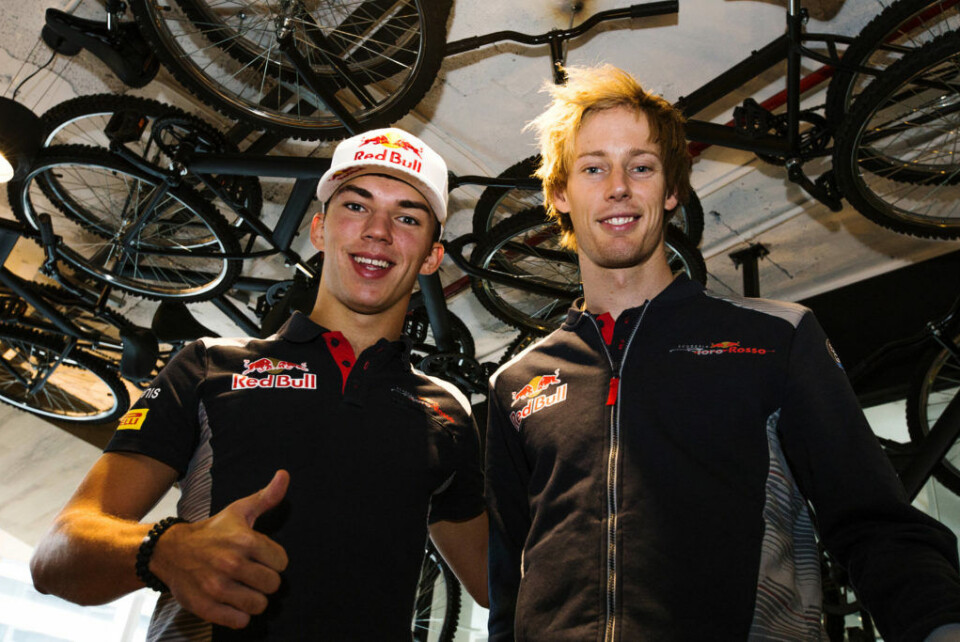 Pierre Gasly og Brendon Hartley. (Foto: Red Bull Content Pool)