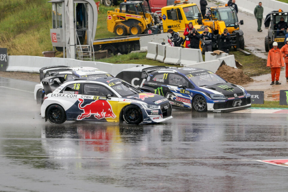 Andreas Bakkerud og Petter Solberg i duell i andre omgang. (Foto: Simen Næss Hagen)