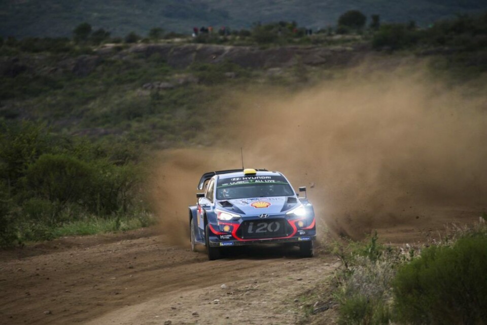Andreas Mikkelsen og Anders Jæger fra dagens shakedown. (Foto: Hyundai Motorsport)