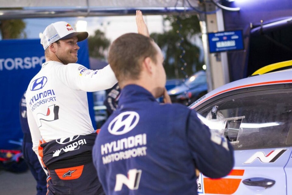 Andreas Mikkelsen under Rally Argentina. (Foto: Hyundai Motorsport)