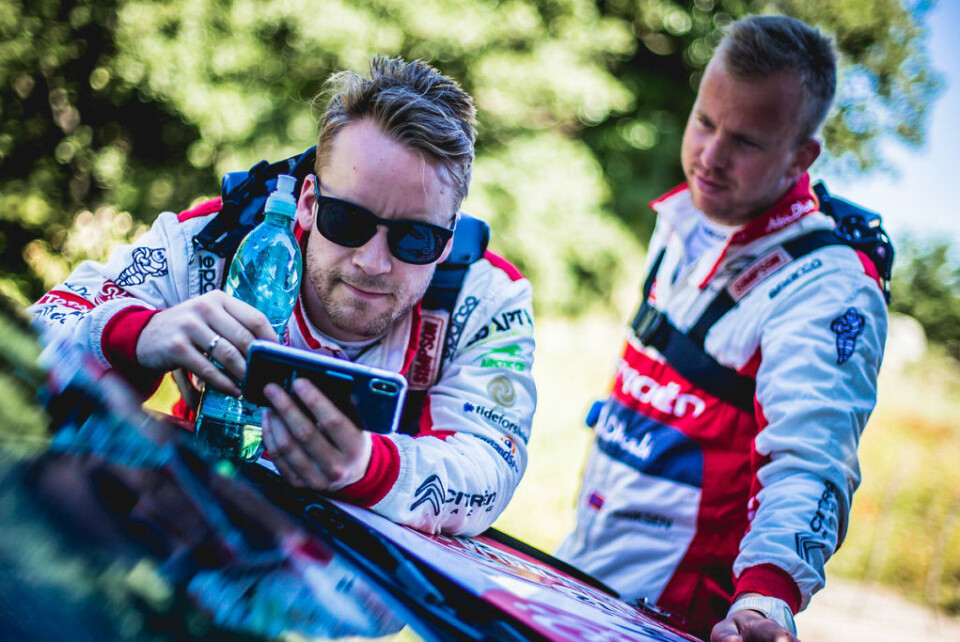 Mads Østberg og Torstein Eriksen. (Foto: Citroën Racing/@World)