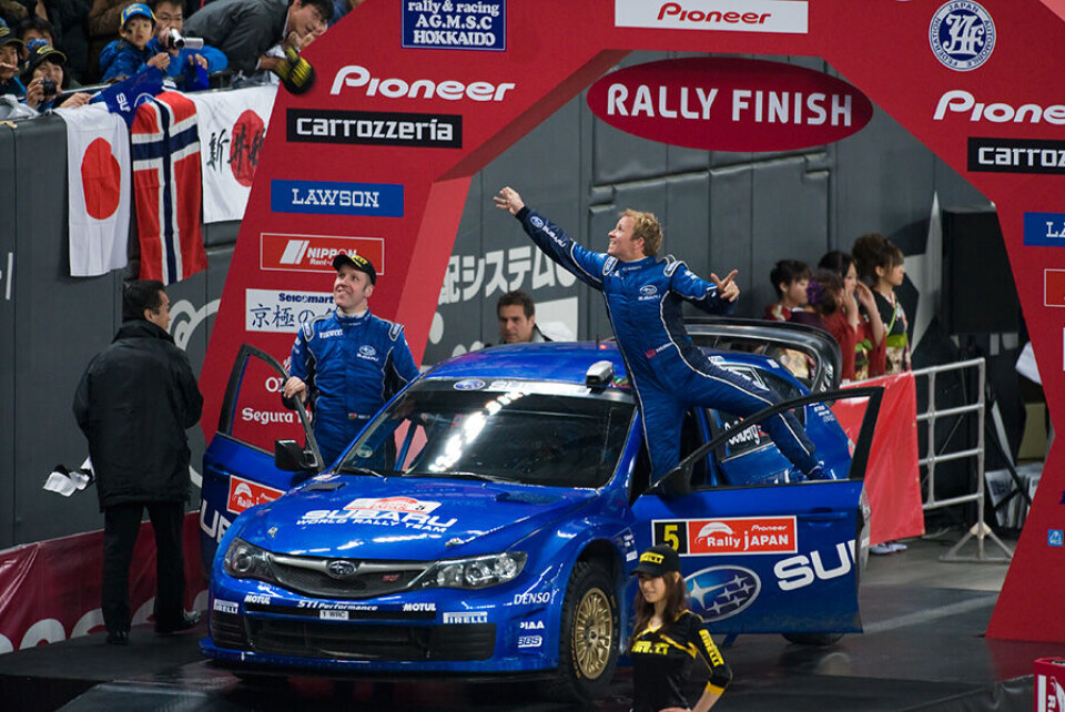 Petter Solberg og Phil Mills var store stjerner i Japan i sin WRC-epoke på 2000-tallet. Her fra 2008. (Foto: Tomohiko Tanabe/Flickr)