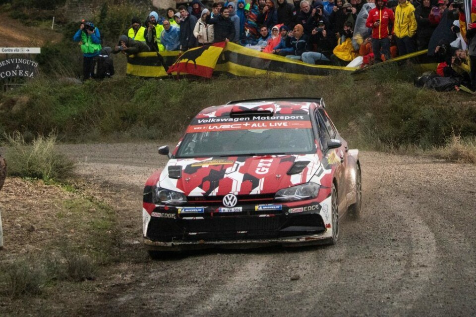 Petter Solberg imponerte fredag, men har slitt ytterligere på de våte og gjørmete veiene lørdag. (Foto: Red Bull Content Pool)