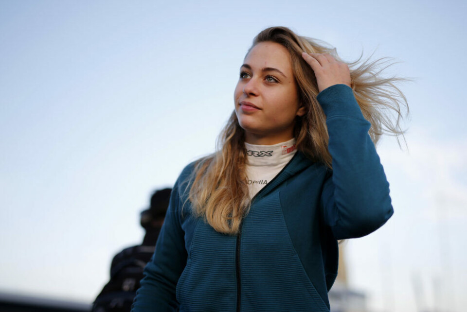 Sophia Flörsch, her fra Formel 3-runden på Hockenheim i høst. (Foto: FIA F3 European)