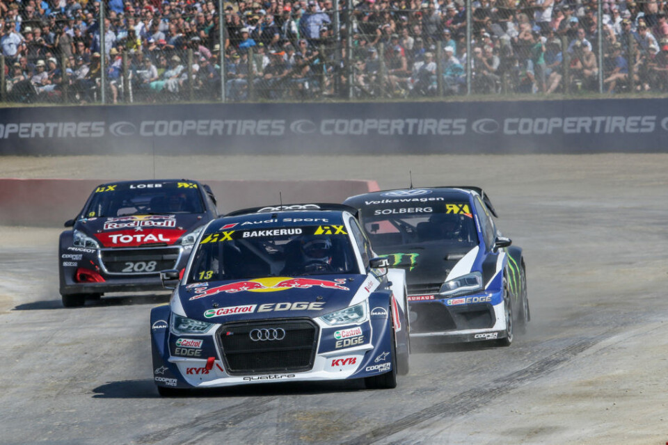 Andreas Bakkerud, tett fulgt av Petter Solberg og Sebastien Loeb. Det som er sikkert er at de sistnevnte, i både førere og team, er ute av VM. Nå venter vi på en avgjørelse fra Bakkerud. (Foto: Simen Næss Hagen)