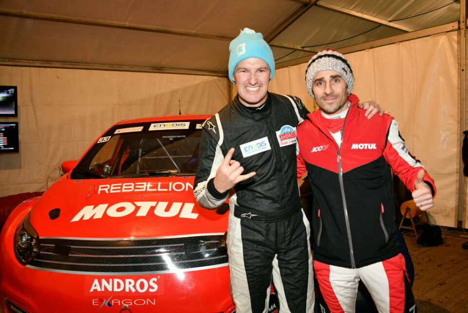 Andreas Bakkerud og Nicolas Prost. (Foto: Bruno Bade)