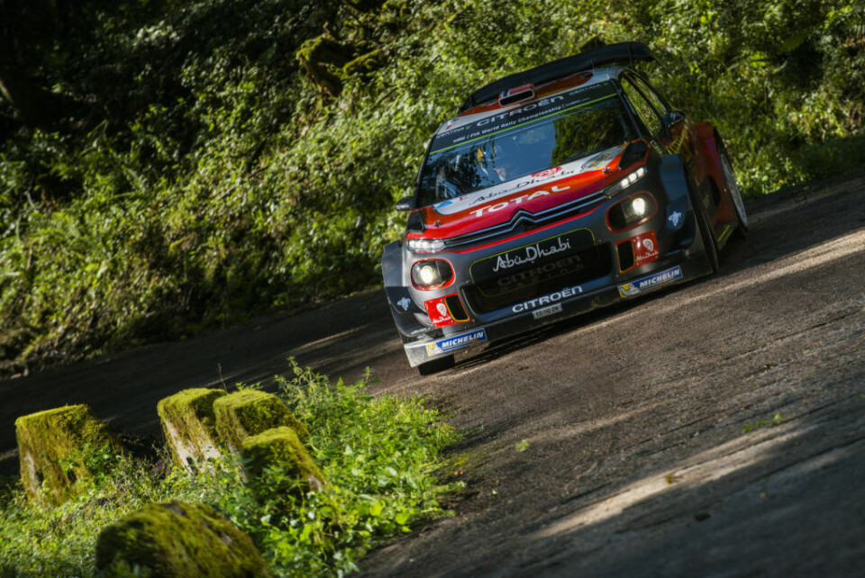 Andreas Mikkelsens siste vellykkede løp på asfalt fra i Tyskland 2017, der han i sitt tredje av tre løp for Citroën det året tok en sterk andreplass. (Foto: Red Bull Content Pool)
