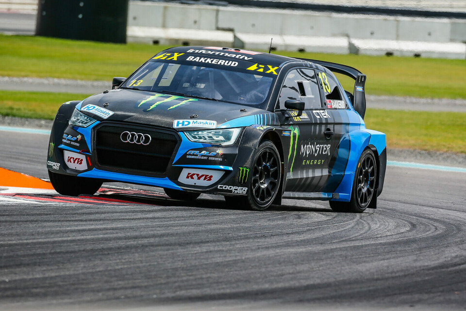 Andreas Bakkerud fra sesongåpningen i Abu Dhabi. (Foto: FIAWorldRallycross.com)