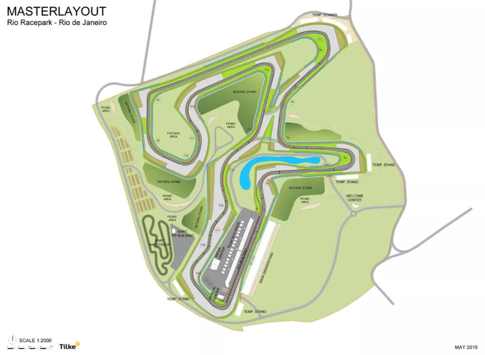 Slik ser Rio Racepark ut på tegnebrettet enn så lenge, ikke overraskende signert Hermann Tilke.