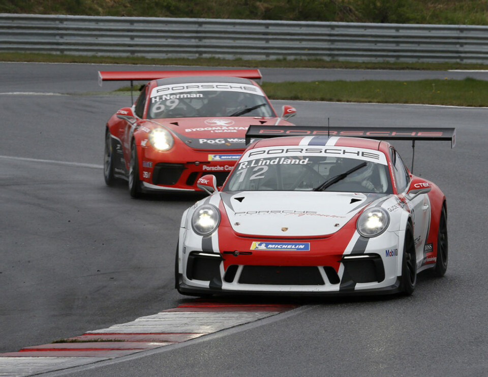 ProAm-føreren i Porsche Supercup, Roar Lindland, var også beste nordmann i den skandinaviske Carrera-cupen på Anderstorp denne helgen. (Foto: Åke Karlsson/Teambild)
