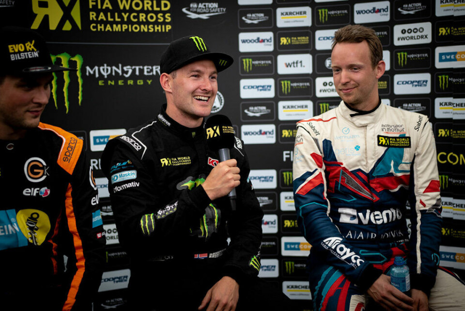Andreas Bakkerud i godt humør etter første dag. (Foto: Sunniva Rudi / Parc Fermé)