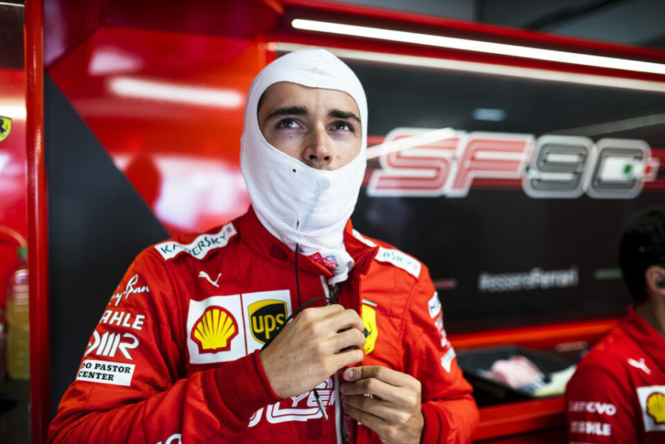Charles Leclerc måtte innse at Q2 var over før han rakk å sette en tid. (Foto: Scuderia Ferrari Press Office)