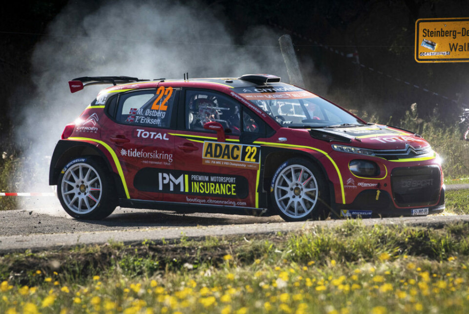Mads Østberg og Torstein Eriksen under første dag av Rally Tyskland. (Foto: Jaanus Ree/Red Bull Content Pool)