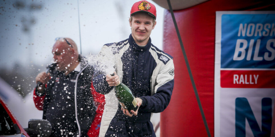Lars Martin Stensbøl, her fra seieren på Rally Sørland i fjor. (Foto: Simen Næss Hagen)