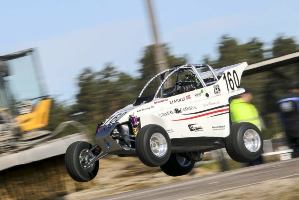 Marius Solberg Hansen i NEZ-runden i crosskart i Höljes i 2017. (Foto: Simen Næss Hagen / Parc Fermé)