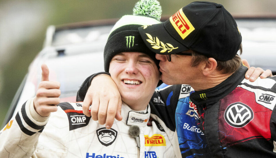 Petter og Oliver Solberg, anno 2019, fra Rally Wales.
