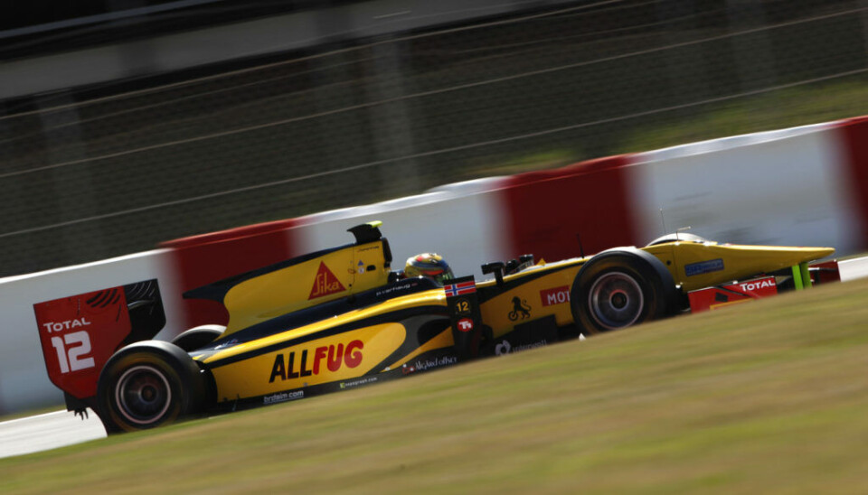 Pål Varhaug i GP2-bilen han kjørte med for franske DAMS i 2011.