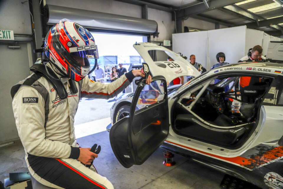 Dennis Olsen, her fra IGTC-runden på Laguna Seca i USA tidligere i år. (Foto: Simen Næss Hagen / Parc Fermé)