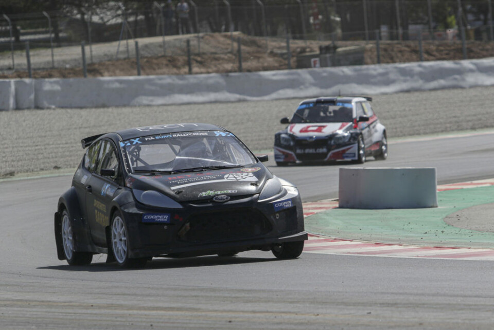 Dette er Sebastians nye bil, en Ford Fiesta S1600 bygd i 2016. (Foto: Simen Næss Hagen / Parc Fermé)