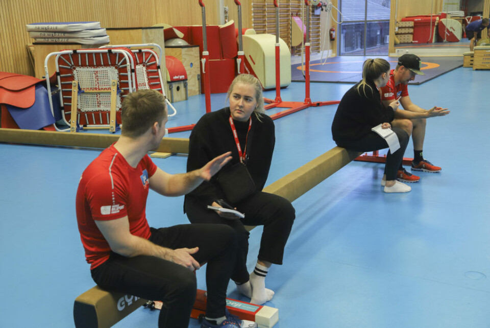 Dagbladets Marthe Ihle i intervju med Mads Østberg, mens Synne Dyrhaug ville bli mer kjent med Andreas Bakkerud. (Foto: Simen Næss Hagen / Parc Fermé)