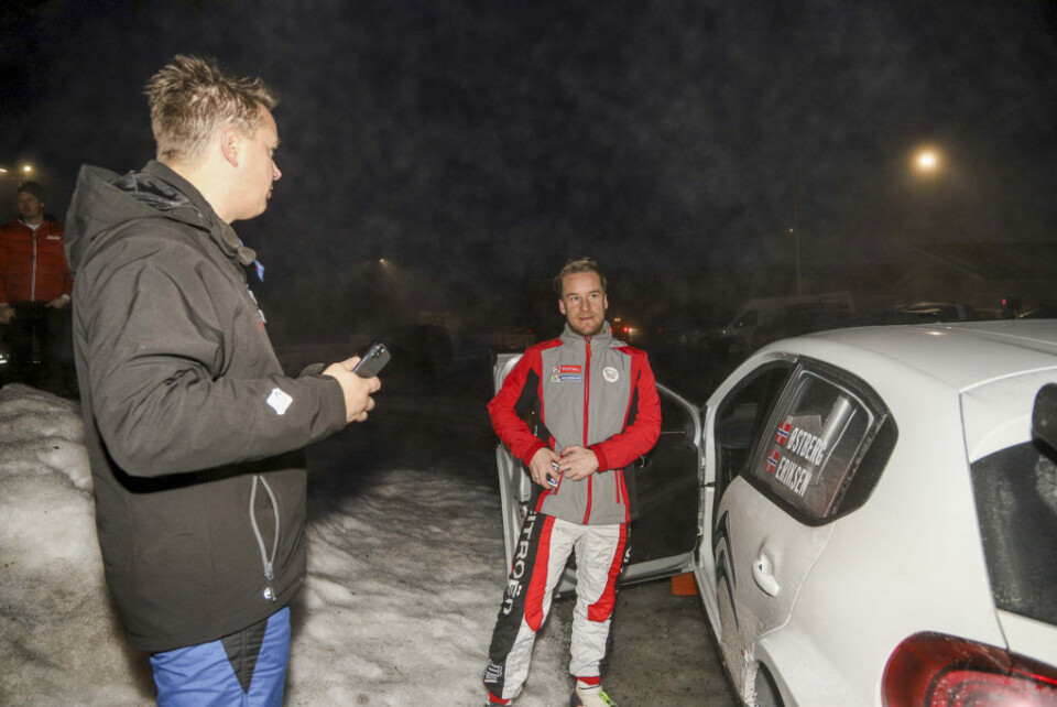 Mads Østberg og Anders Grøndal før målgang på Nerstad i Sigdal. (Foto: Simen Næss Hagen / Parc Fermé)