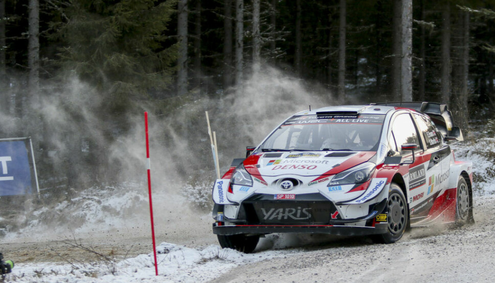 Toyota-fører Elfyn Evans under den norske Hof-Finnskog-etappen i Rally Sweden i 2020, den siste gangen VM-runden gikk i Värmland og på den norske siden av svenskegrensen.