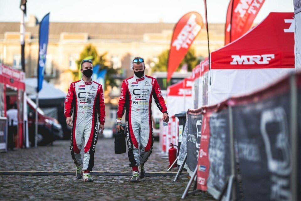 Mads Østberg og kartleser Torstein Eriksen. (Foto: Thomas Fenetre / DPPI)