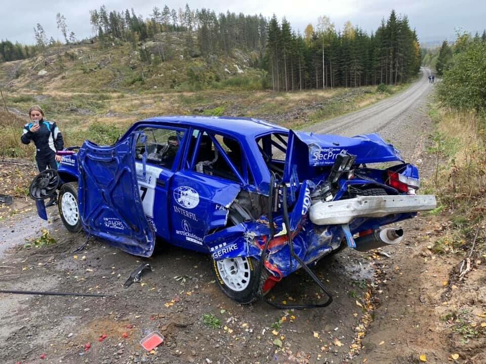 Slik så vraket til Erik Svartås ut etter ulykken ved Bjørkelangen i begynnelsen av oktober. (Foto: Privat)