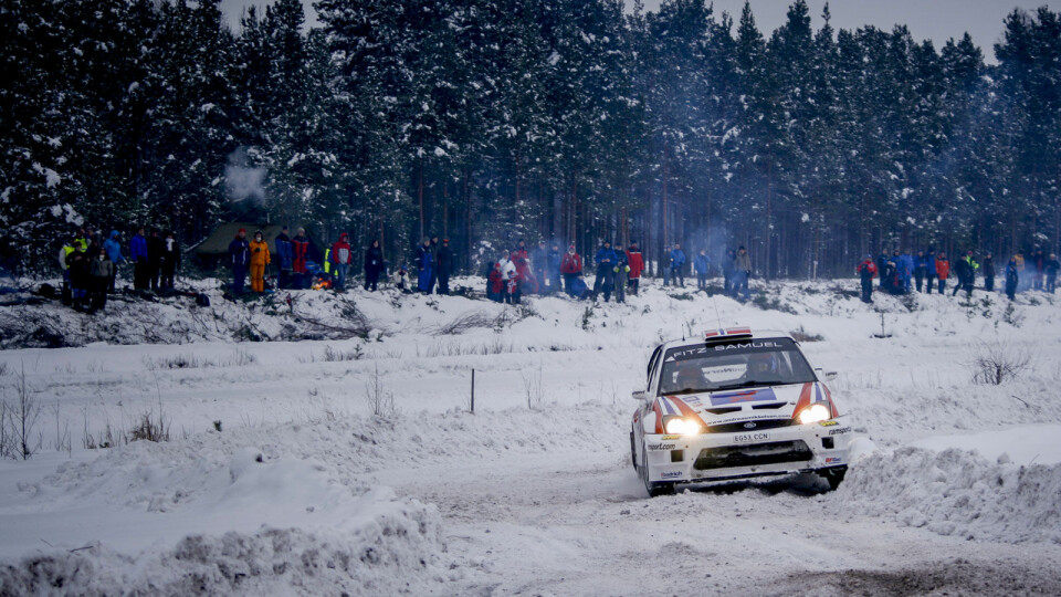 Andreas Mikkelsen og Ola Fløene, her fra Rally Norway i 2007 hvor han kjørte en annengenerasjons Ford Focus RS WRC. Her var forøvrig Mikkelsen bare 17 år og kjørte på britisk førerkort og norsk dispensasjon. (Foto: Aleksander Wiik / Parc Fermé)