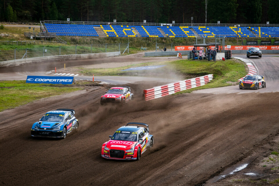 Mattias Ekstrom (SWE) performs during World Rallycross Championship Sweden in Holjes, Sweden on August 23, 2020 // Jaanus Ree/Red Bull Content Pool // SI202008230196 // Usage for editorial use only //
