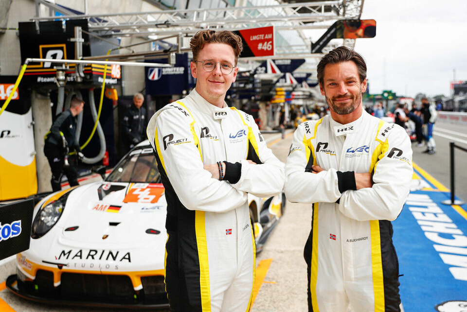 Dennis Olsen og Anders Buchardt er klare for 24-timersløpet på Le Mans denne sesongen som to av tre nordmenn på teamets bil. (Foto: Jürgen Tap / Porsche)