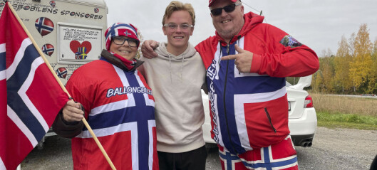 Ballongbilen er «back in business» – pryder den finske VM-runden med norske flagg etter 1,5 år på sidelinjen