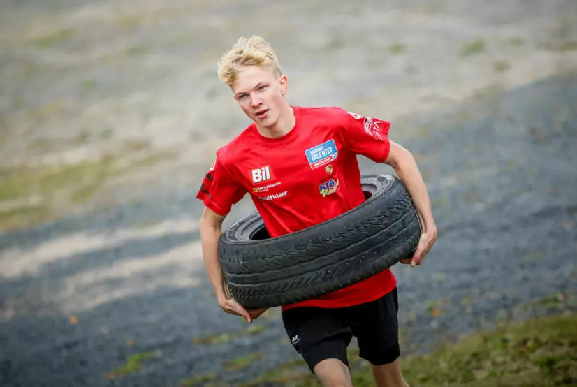Marius Solberg Hansen fra den fysiske testen i fjorårets utgave av Bilsporttalentet.