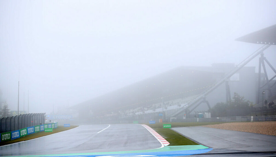 Bildene fra Nürburgring fredag taler for seg selv om hvorfor det ikke ble kjørt noen treningspass denne dagen. (Foto: Getty Images / Red Bull Content Pool)