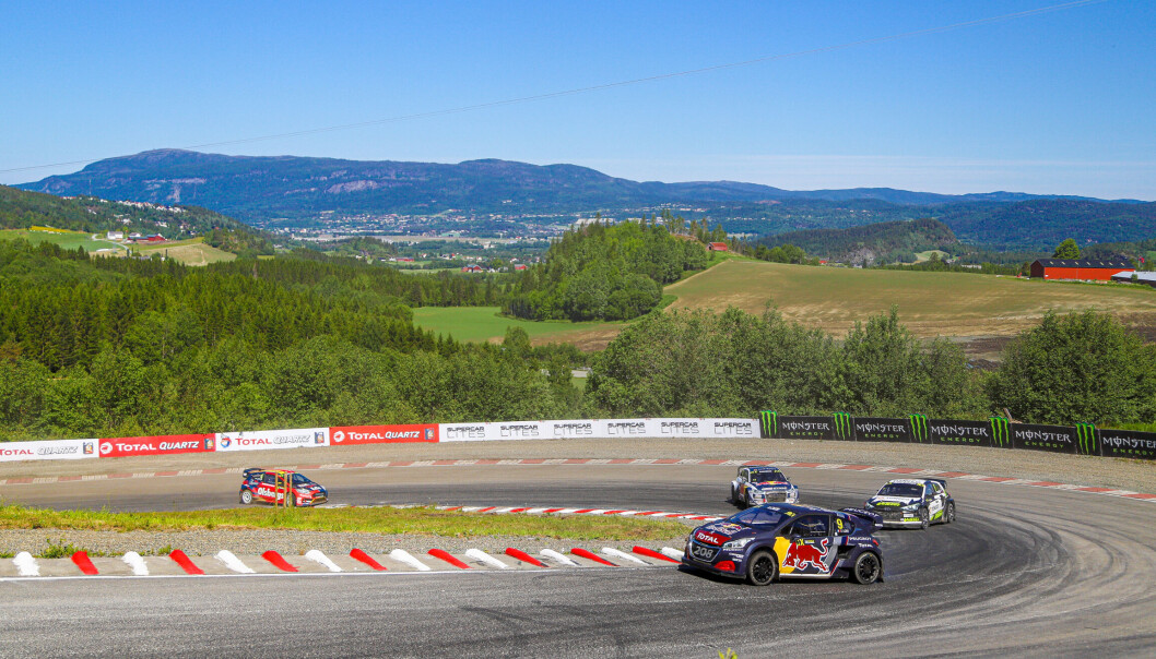 Rallycross-VM har alltid vært en sportslig suksess på Lånkebanen utenfor Stjørdal i Trøndelag. Her fra 2018. Rallycross-VM har alltid vært en sportslig suksess på Lånkebanen utenfor Stjørdal i Trøndelag. Her fra 2018.