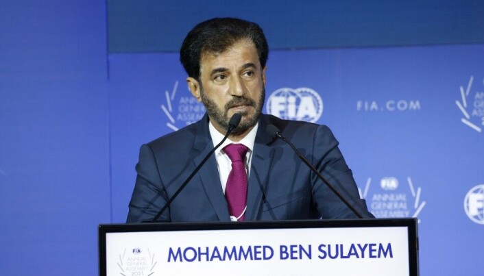 President i FIA, Mohamed Ben Sulayem. President i FIA, Mohamed Ben Sulayem.