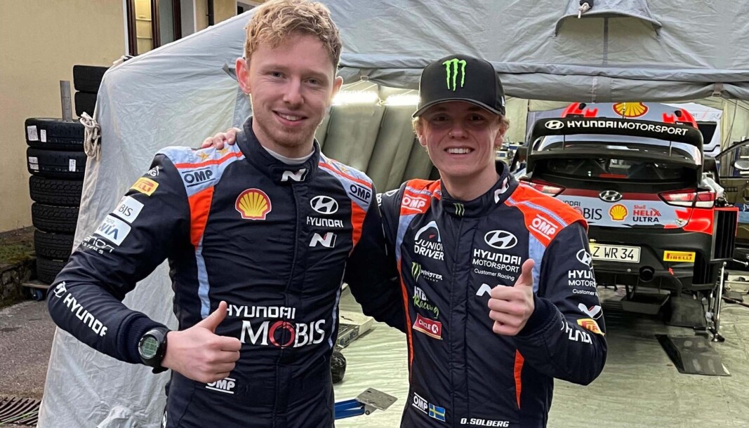 Elliot Edmondson og Oliver Solberg utgjør ny duo for Rally-VM neste år. Elliot Edmondson og Oliver Solberg utgjør ny duo for Rally-VM neste år.