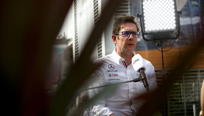 Andrew Shovlin, sjefsingenior i Formel 1-teamet til Mercedes. Andrew Shovlin, sjefsingenior i Formel 1-teamet til Mercedes.