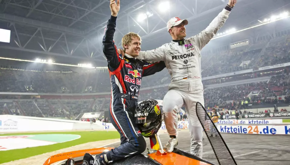 Sebastian Vettel og Michael Schumacher.