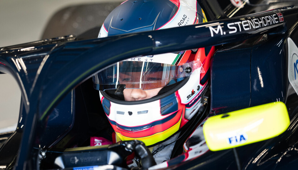 Martinius Stenshorne på plass på årets kontor under den siste pre season-testen på Monza denne uken.