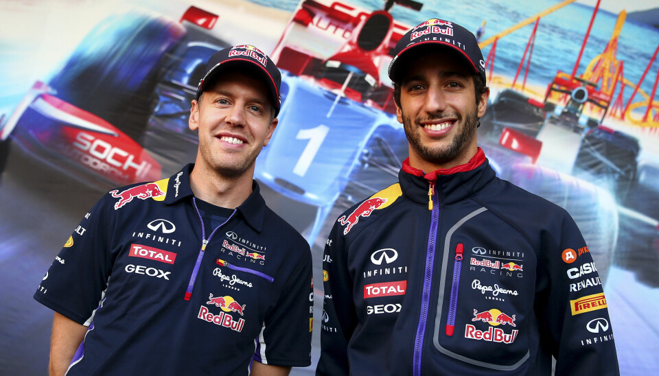 Sebastian Vettel og Daniel Ricciardo var teamkamerater i Red Bull i 2014. Senere i år gjenforenes de for å kjøre klassiske Red Bull-biler på Nürburgring.