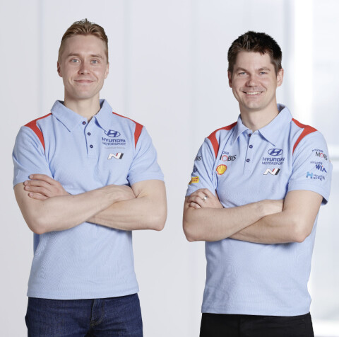 Emil Lindholm og Teemu Suninen med nye roller i Hyundais rallyprogram.