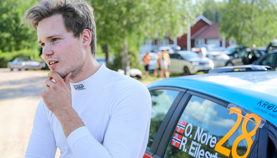 Ola Jr. Nore etter målgang på Vargåsen-etappen, som i år bare ble kalt for «Colin 's» til ære for mannen som ga navnet til det kjente hoppet rett før mål.