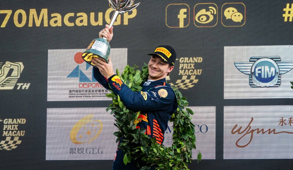 Hauger kunne juble etter Formel 3-comebacket i Macao.