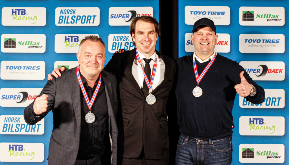 Hos GT+-klassen i Racing-NM ble årets gullvinner Joakim Ottersen (midten), foran Jan Øivind Rud (venstre) og Roy Andreas Vaa.