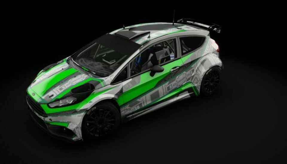 Dette er utkastet på hvordan rallybilen til Marius Bermingrud skal se ut den kommende sesongen.