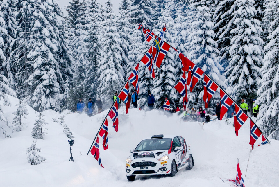 Stig Rune Skjærmoen fra Lygnasætersprinten i 2023. Bilen har han tatt fram sporadisk, og er åpen om at den er til salgs. Skadene fra avkjøringen denne helgen var minimale, og kun kosmetiske.