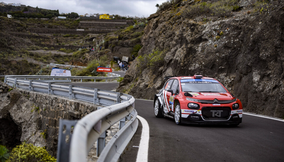 Mads Østberg og Patrik Barth fra fjellveiene på Kanariøyene.