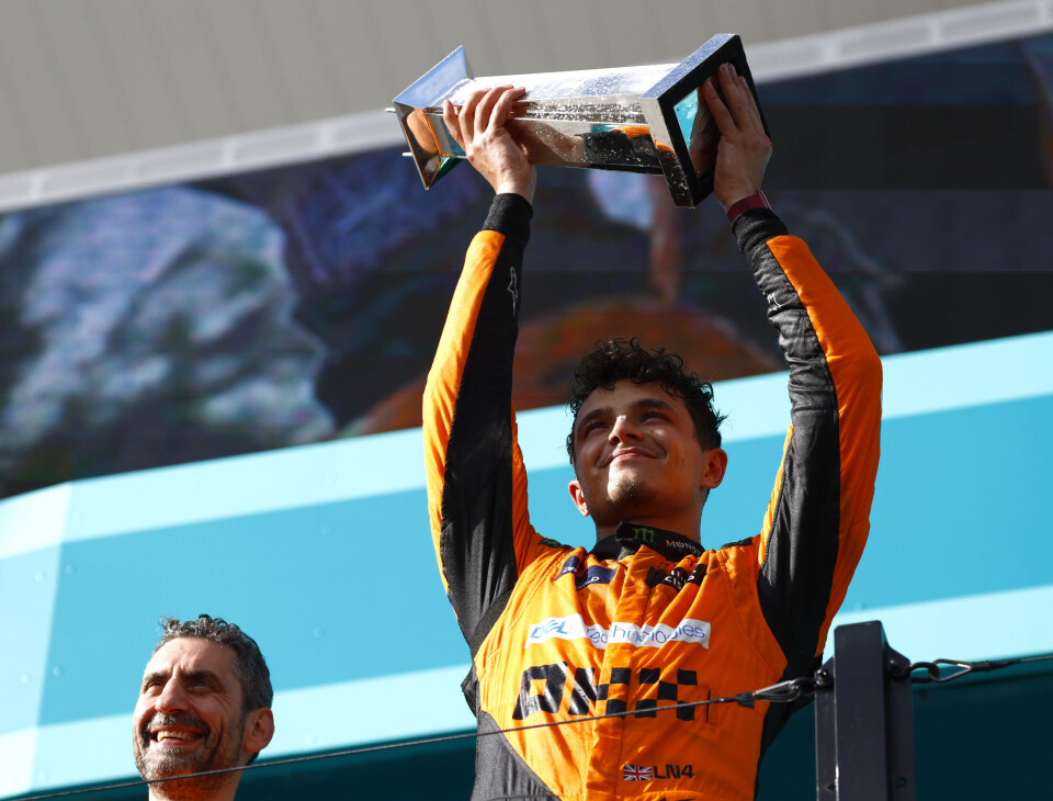 For første gang siden hovedløpet i Formel 2 i Bahrain i 2018 kunne Lando Norris juble for seier - denne gangen på det øverste nivået.